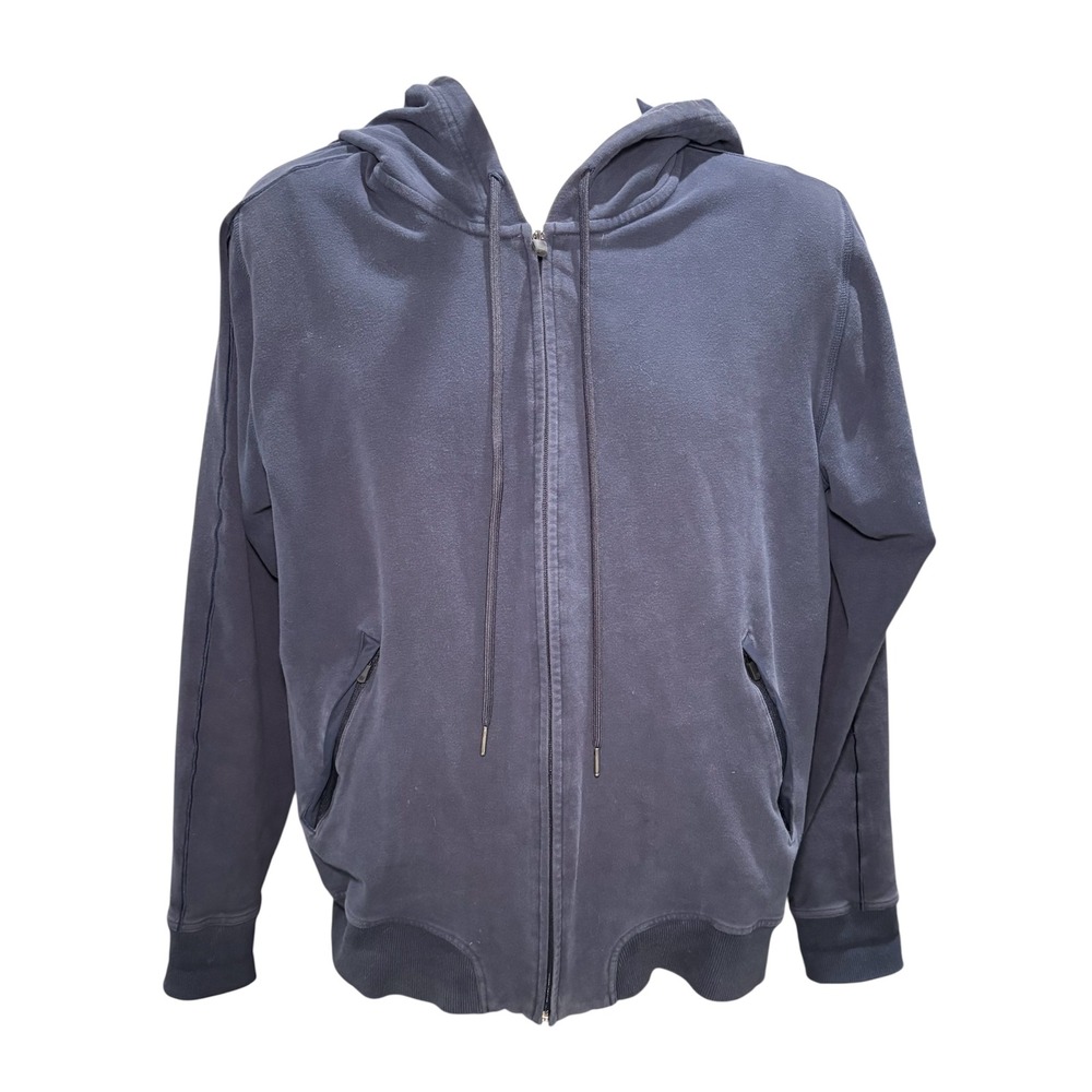 Mack Weldon ACE Navy Blue Gray Full Zip Heavyweight Hoodie XL  French Terry‎